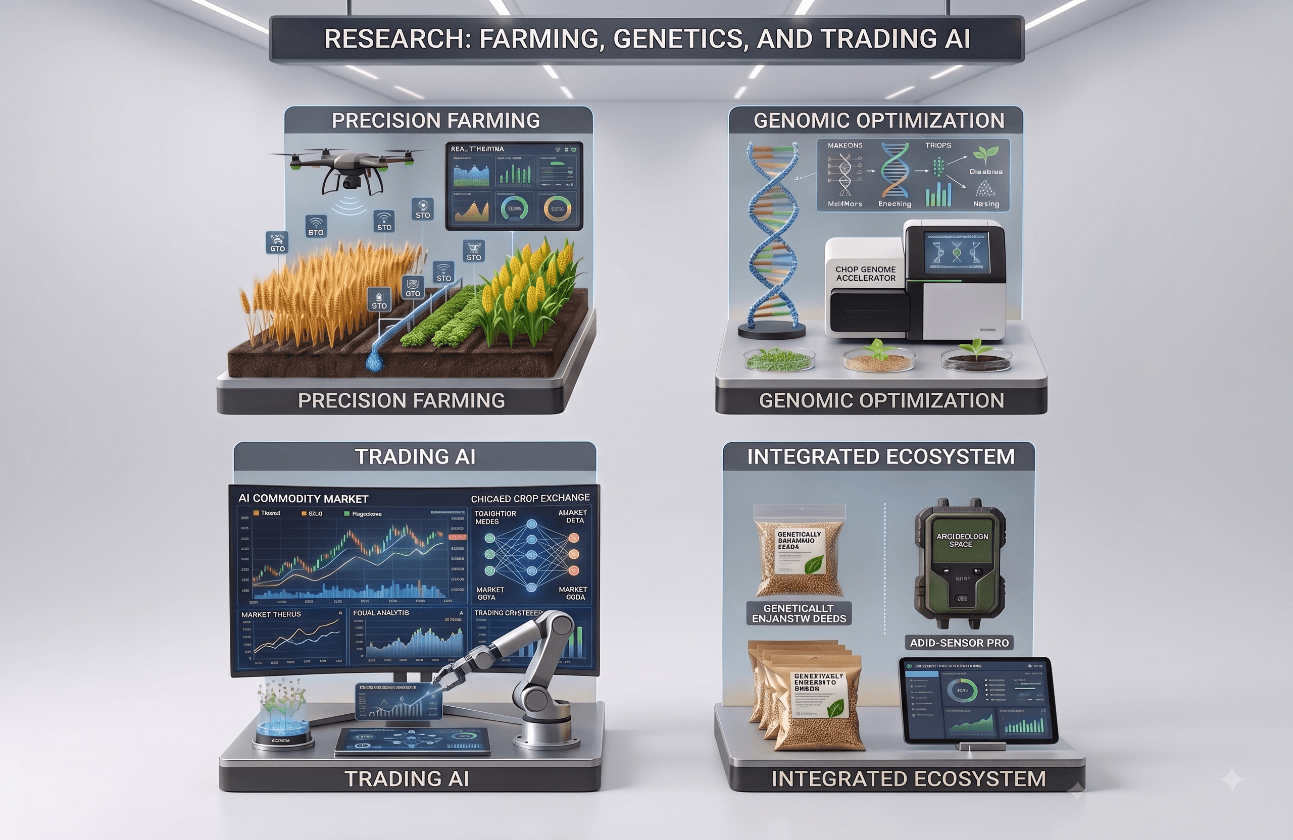 Farming, genetics, and trading research